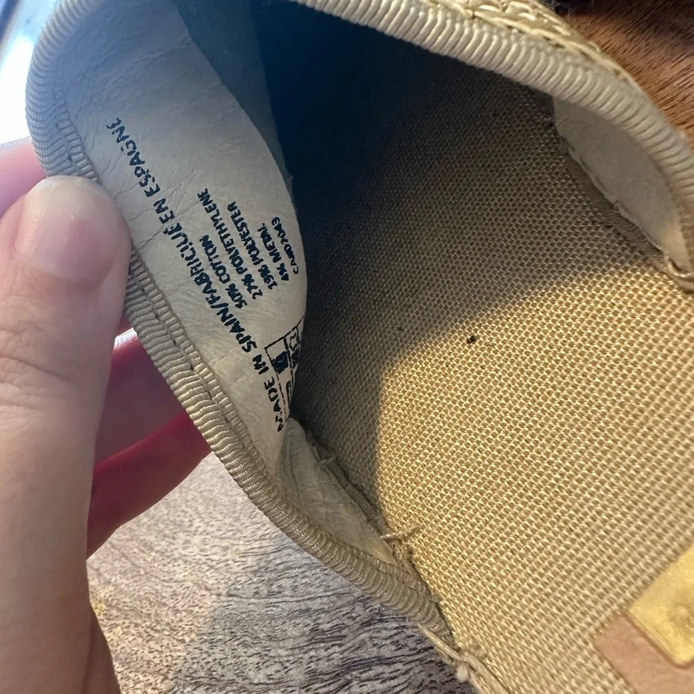 Vidorreta Womens Woven Espadrilles Mules Flats Closed Toe Slip On Tan Size 39